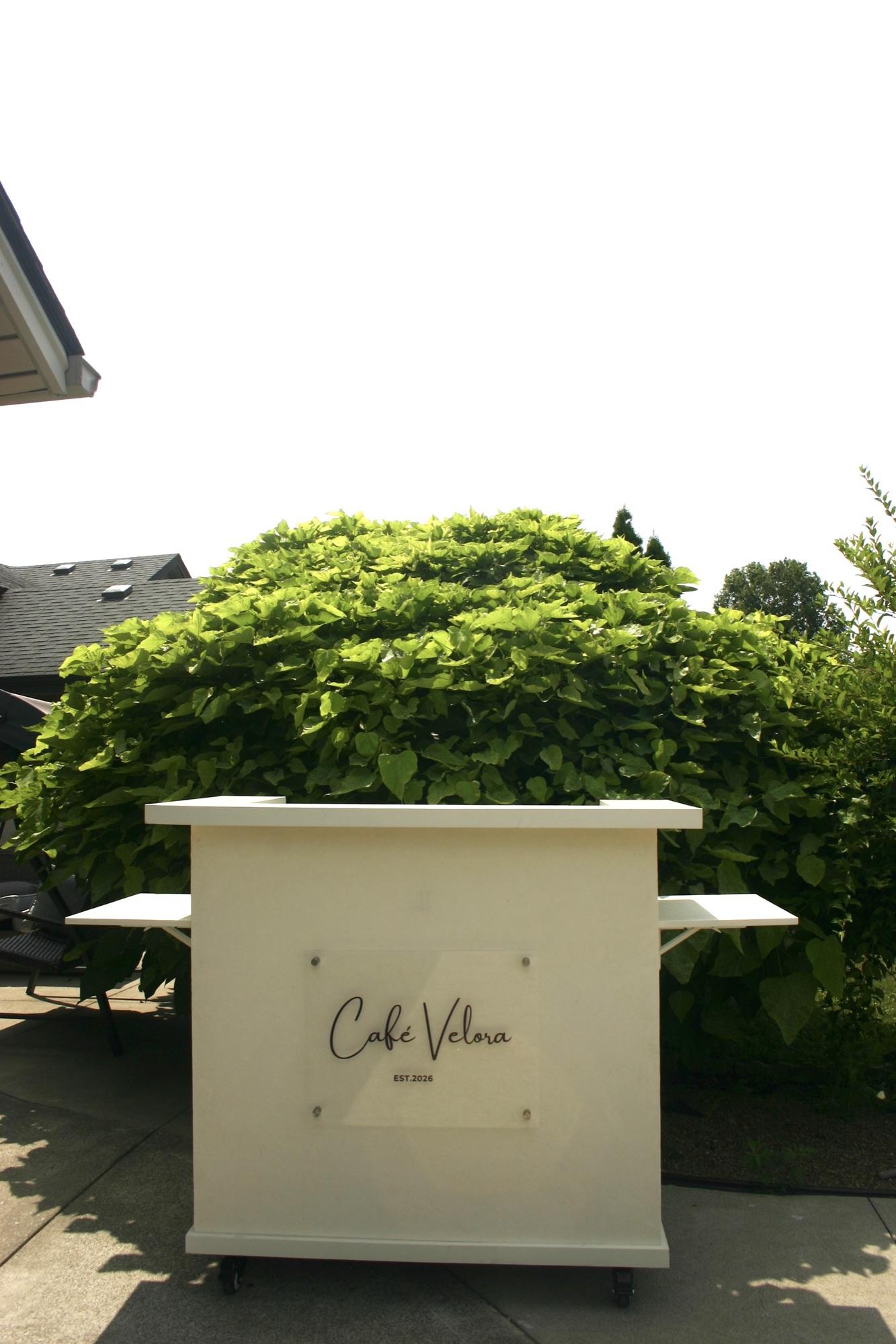 Café Velora mobile coffee cart ready for event service