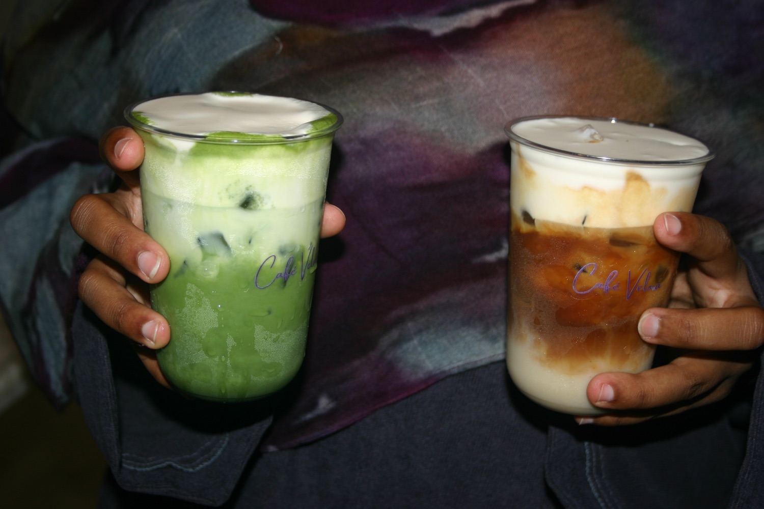 Two handcrafted Café Velora drinks ready for a celebration